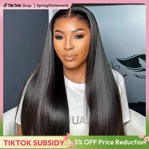 West Kiss Ready Go Glueless Wig Straight 7x4 Closure Wig Human Hair Pre Plucked Natural Hairline 7x5 Closure Wig SpringStatements