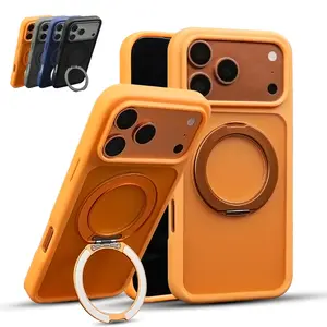 Phone case for iPhone 17 16 15 14 13 12 Max Plus Pro Magnetic Mobile Phone Case with MagSafe Ring Holder, Military-Grade Protection, Anti-Fall, Wireless Casing Protector Cover, Shockproof Drop, Protection Durable iPhone case.JN15