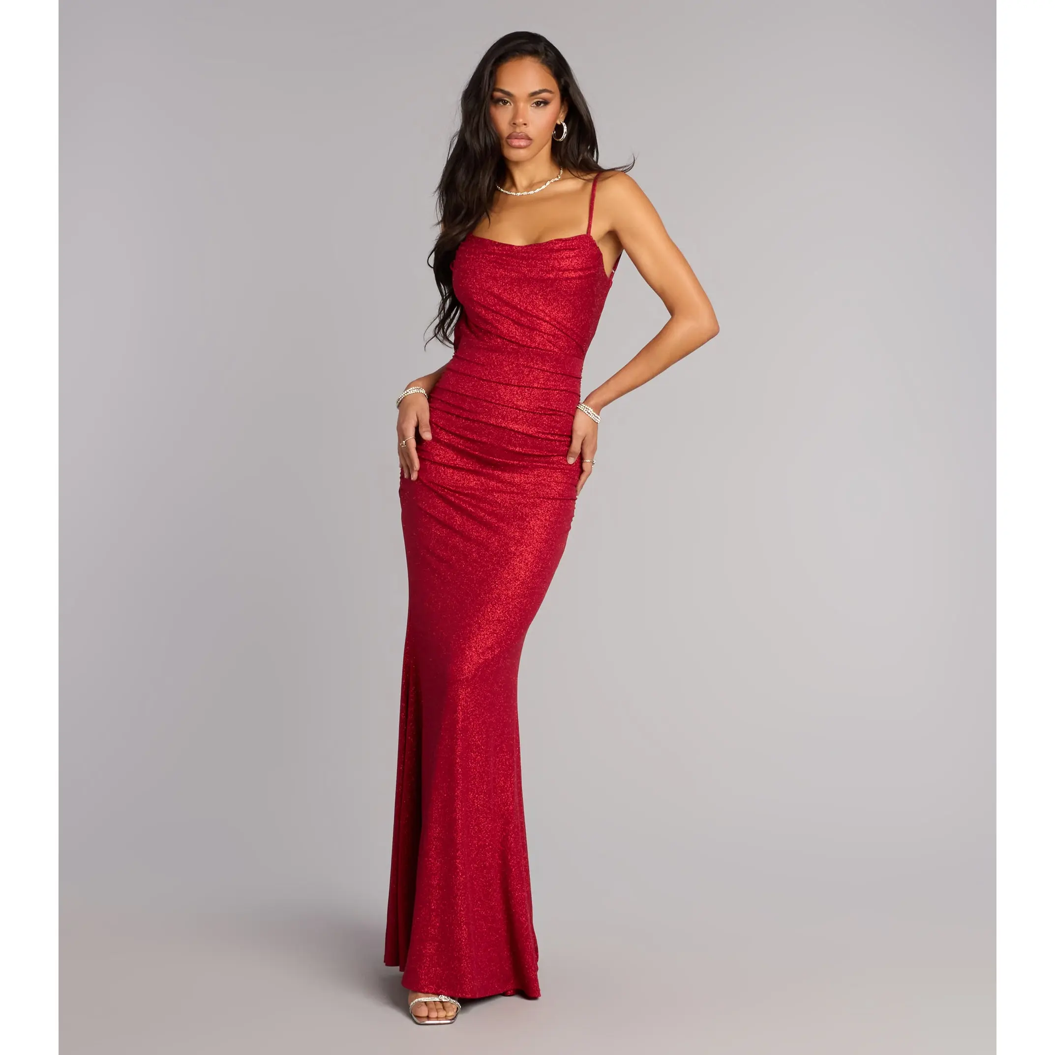 Amelie Ruched Glitter Knit Mermaid Dress - TikTok Shop Amelie Ruched Glitter Knit Mermaid Dress - TikTok Shop