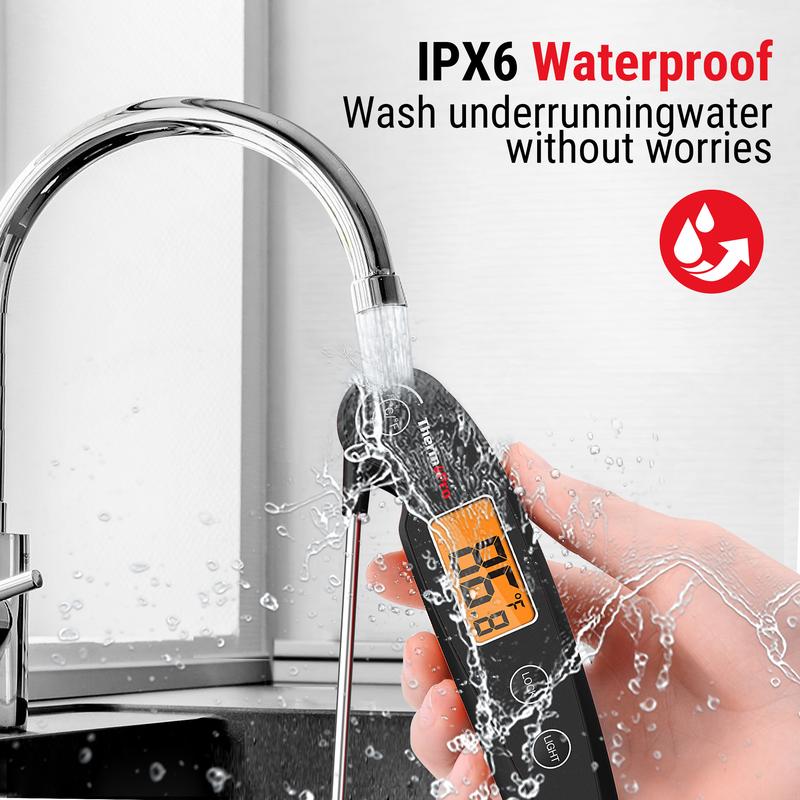 【Holiday Haul】TP904 Wireless Meat Thermometer - 2 Probes, 450ft Range&TP605 Instant Read Meat Thermometer