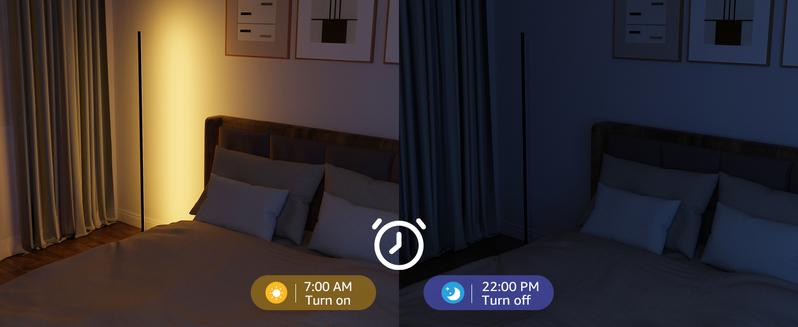 Lepro OE1 AI Smart Floor Lamp, LED RGBW Corner Lamps Compatible with Alexa