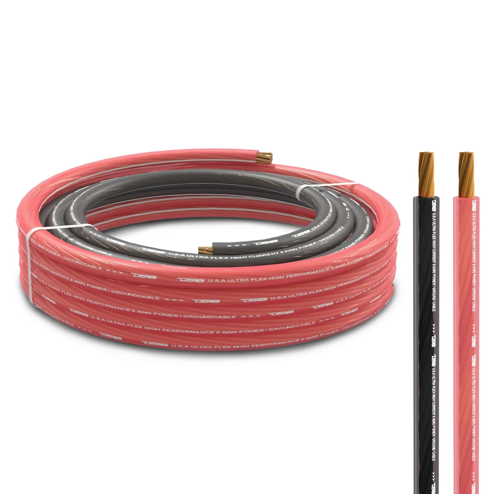 DS18 Ultra Flexible 4-GA Power Wire Set - 5ft Black, 20ft Red Electrical Wire for Home Improvement Projects