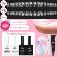 224PCS Extra Short Square All in One Kit