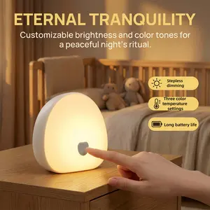 Portable White Noise Sleep Aid Machine, USB Rechargeable Night Light with 9 Soothing Sounds, Sleep Aid Lamp for Home Bedroom, Nightlight for Bedroom