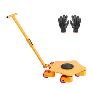 VEVOR Machine Skate,  , 8800 lbs Machinery Moving Skate, Machinery Mover Skate with 360° Rotation Cap and PU Swivel Rollers, Heavy Duty Industrial Machinery Mover with Handle for Warehouse, Workshop