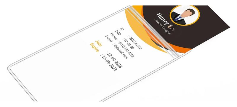 [New Deal] 2 Pack ID Badge Holders with Metal Clip and Keyring - Vertical Clear Plastic ID Card Holders (2.5" x 3.4") - Retractable 24" Pull Cord for Office, School,