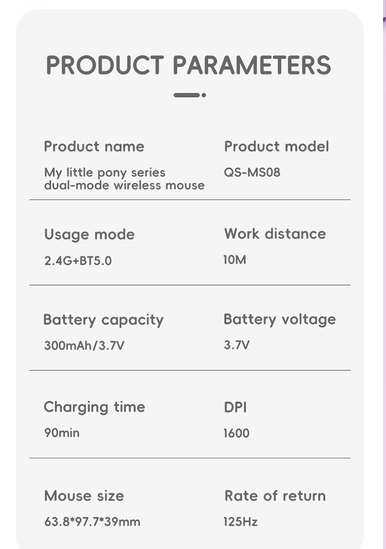 My Little Pony MLP GK01 & MS08 Combo Bluetooth Wireless Dual-mode Pink Silent Keyboard Mouse Set Ergonomic Office Girls Gift for Laptop & Tablet High-value Gaming Peripherals