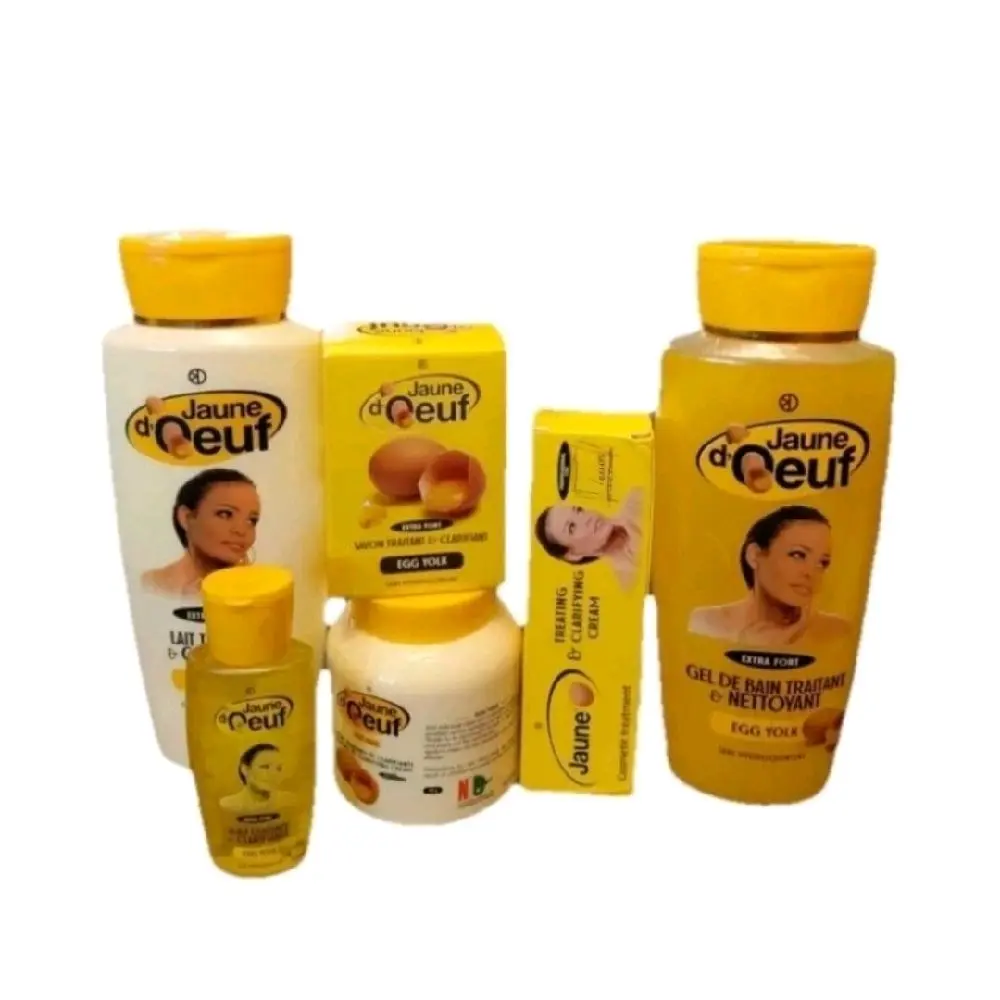 Feminine Egg Yolk Moisturizing Kit - Paraben-Free, Silicone-Free Cosmetic Multi-Pack with Extra-Strong Clarifying Body Lotion for Skin Treatment, Formulated with Egg Yolk, Water, Glycerin