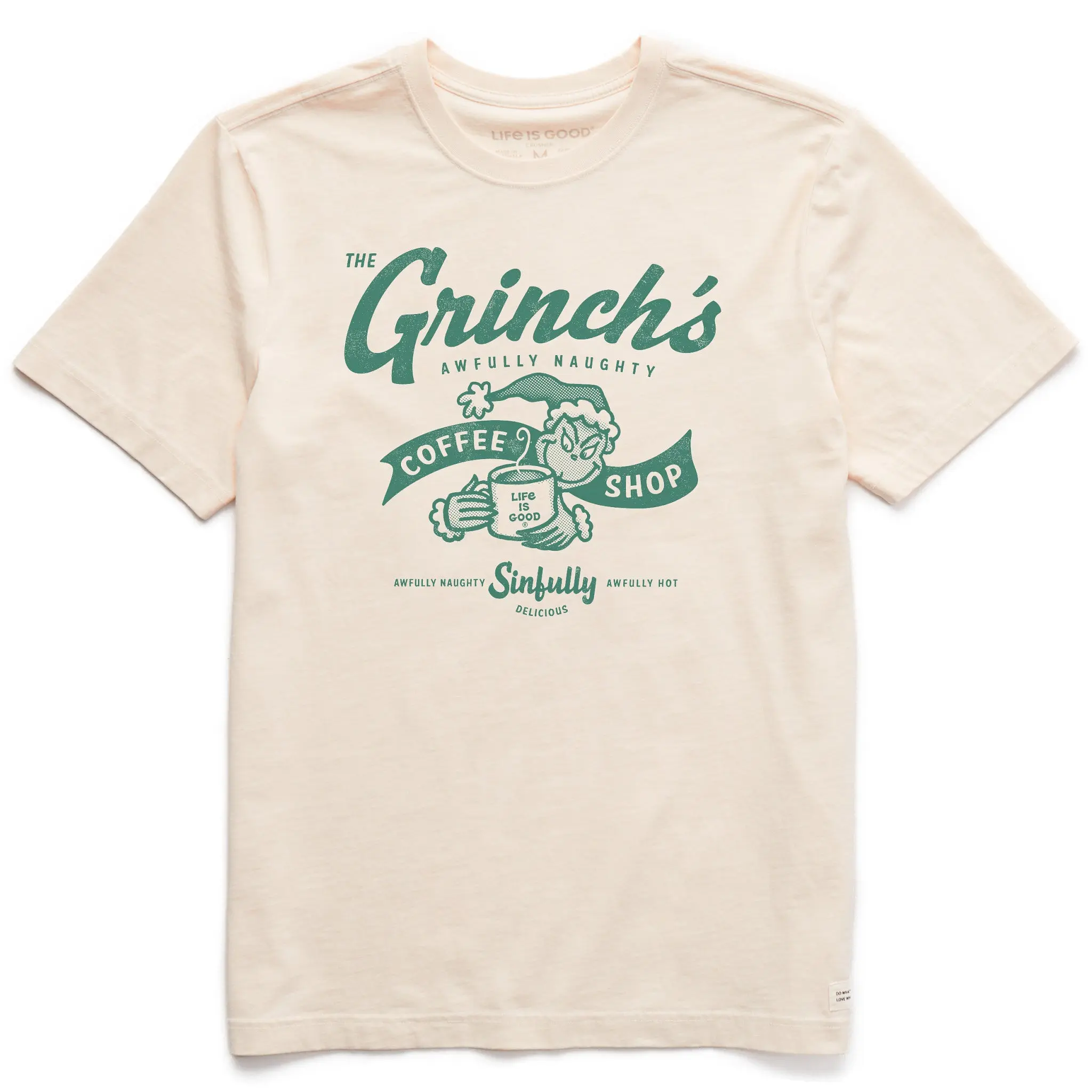 Men's Grinch Coffee Shop Short Sleeve Crusher Tee
