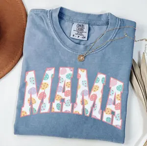 Mama Easter Shirt, Mom Easter T-Shirt, Trendy Mama Graphic Tee, Women’s Easter Bunny Shirt, Easter Pregnancy Reveal Gift For New Mom, Comfort Color Gift For Men And Women, Classic Cotton Full Colors Shirt