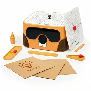 【BeaverBot Safe Power Cardboard Cutter + A1 Paper Cutter Accessories kit】 Safe DIY Cardboard Construction Tool Kit,  Educational Craft Toy for 4+ Boys and Girls，for Creativity Projects 3D Models