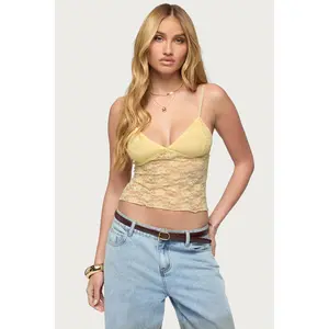 Eira Sheer Lace Tank Top