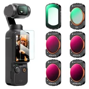 [K&F CONCEPT]UV/CPL/ND Filter Set Compatible with DJI Osmo Pocket 3, 6 Pack Magnetic UV+CPL+ND16/PL+ND32/PL+ND64/PL+ND256/PL Protection Polarizer Neutral Density Filters, Multi Coated HD Optical Glass