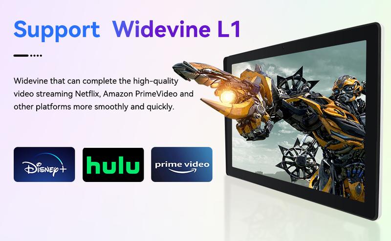 AEEZO 10.1inch Android 14 Tablet 8GB RAM+64GB ROM (Expandable up to 1TB), WiFi , Fast Charging, 5MP+8MP Dual Camera, Wi-Fi, Widevine L1 Support, fathersdaygift/ Good Gift for Family and Friends