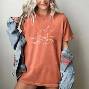 Comfort Colors Sun T-shirt, Sunshine Tee Shirt, Summer Shirt, Beach Shirts, Summer Positive Vibes Shirt, Gift For Her, Shirts For Women