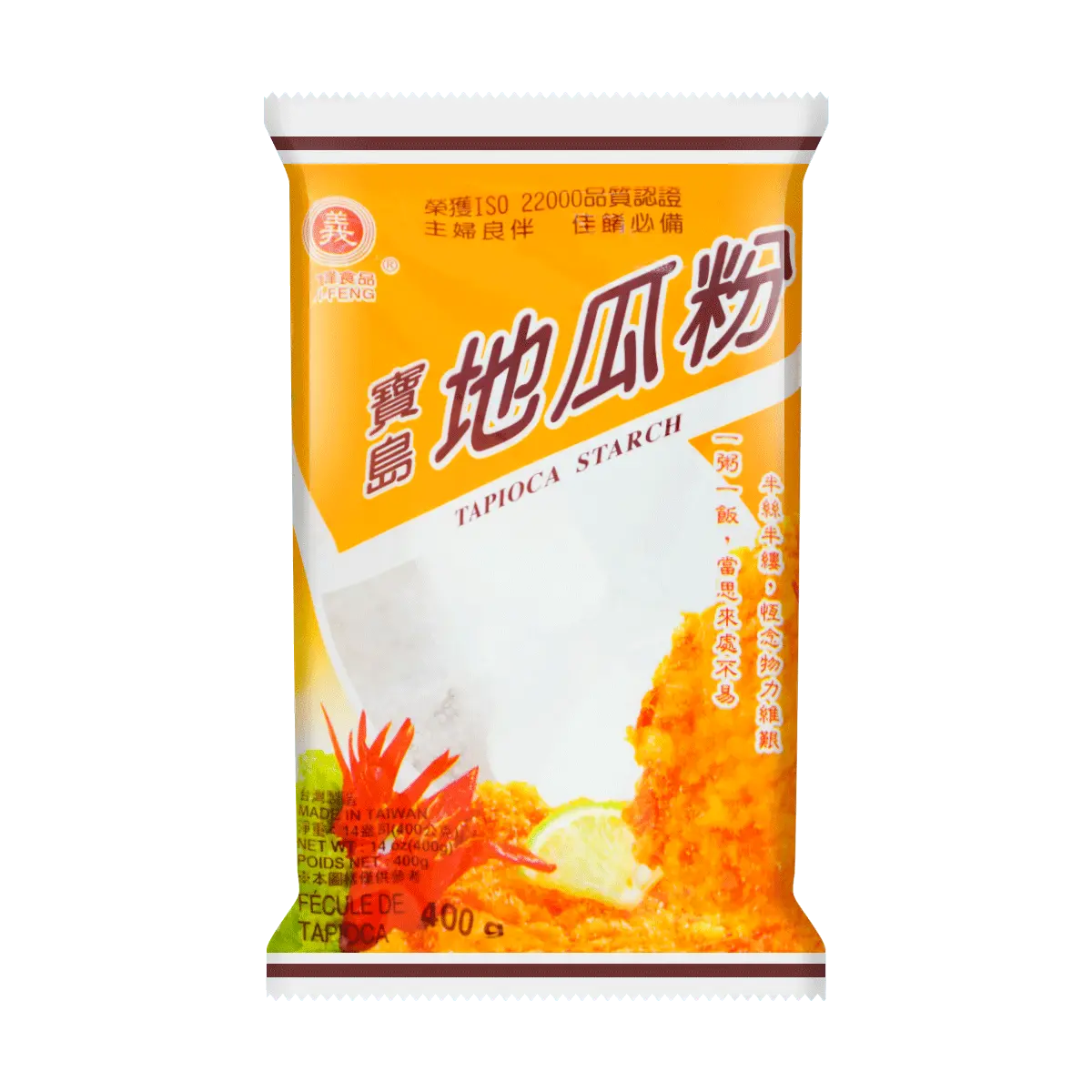 YI FENG Taiwan Sweet Potato Starch Flour 400g - Premium Tapioca Starch for Cooking & Baking