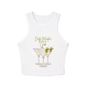 Dirty Martini Club Tank Top | Cocktail Illustration, Olive Garnish