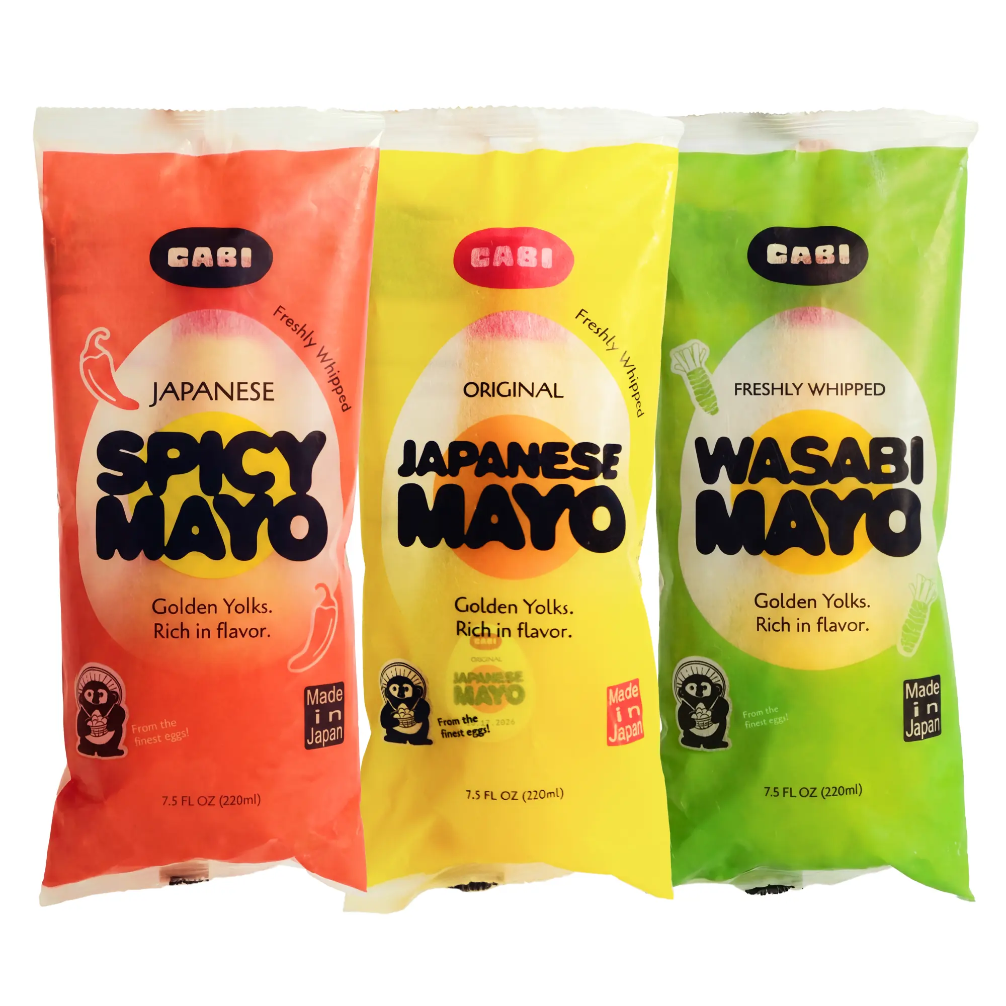Cabi Japanese Mayo Variety Bundles - 3 Packs (Original, Spicy, Wasabi)