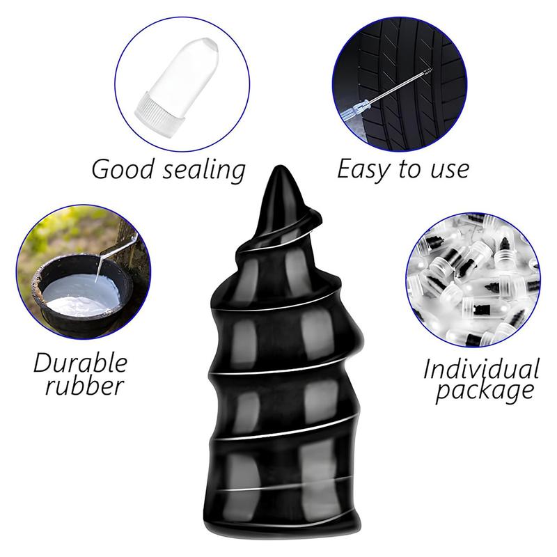 DABATR 60Pcs Tire Repair Screws Plugs, Self-service Tyre Repair Vacuum Rubber Nails Kit for Car/Motorcycle/Truck/Tractor Puncture Fast Tyre Repair Supplies