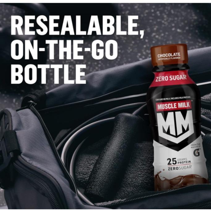 Genuine Protein Shake, Chocolate, 25g Protein, 11.16 Fl Oz (Pack of 12), Packaging May Vary