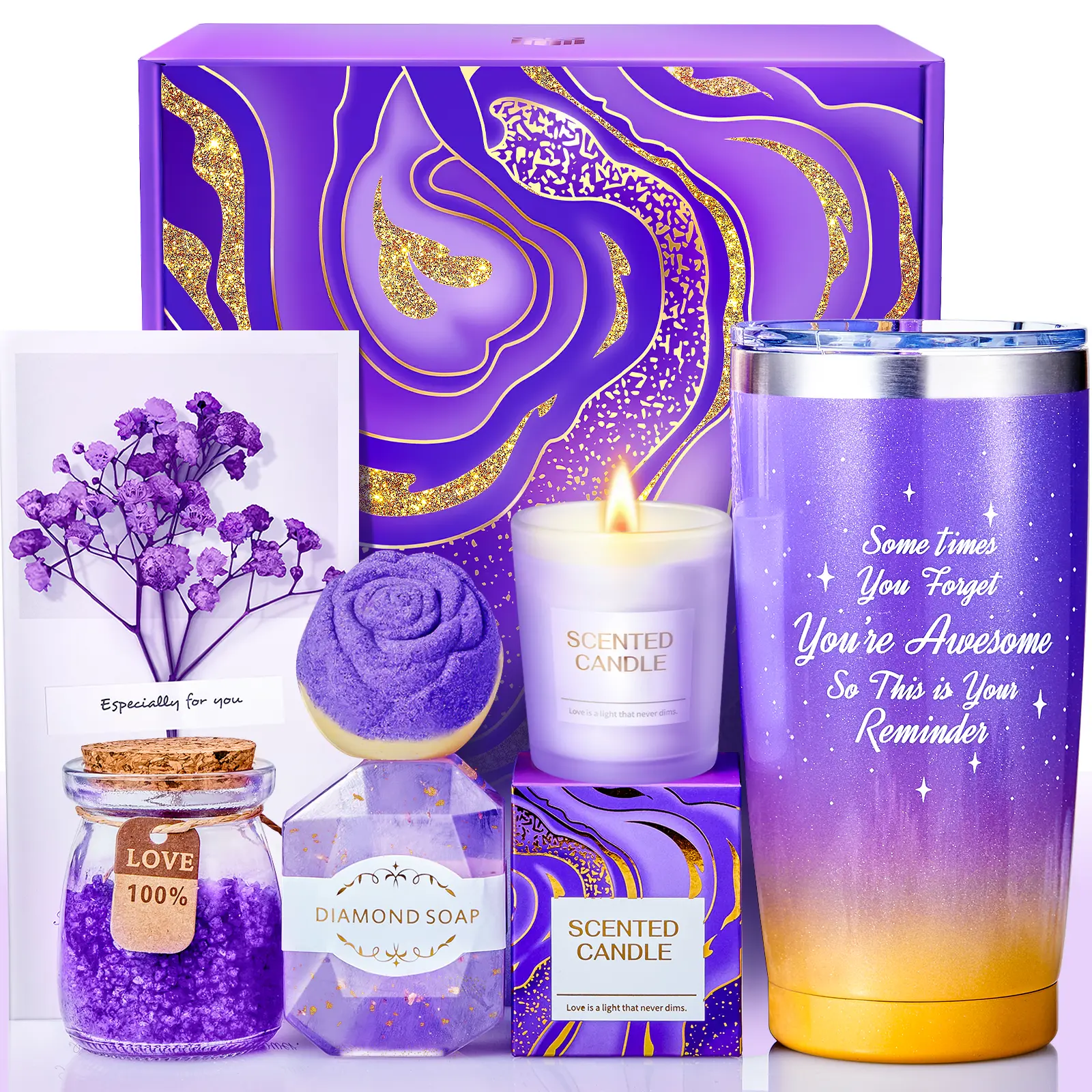 BodyRefresh Birthday Gifts for Women Self Care Gifts for Her, Gift Baskets Care Package Gift Set Get Well Soon Gift for Women Happy Birthday Gift Ideas Spa Set for Adult Grandma Wife
