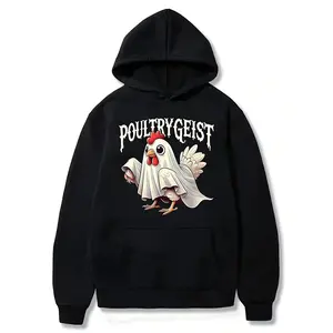 Chicken Ghost Poultrygeist Funny Halloween Farmer T-Shirt Hoodie