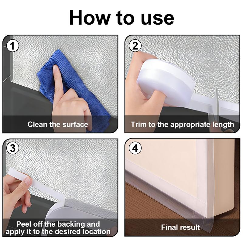 16.4Ft Door Weather Stripping, (1.38in Width) Weather Stripping Door Draft Stopper Adhesive Seal Strip Anti Draft Insulation Tape for Doors Windows and Shower Doors 16.4Ft Door Weather Stripping, (1.38in Width) Weather Stripping Door Draft Stopper Adhesive Seal Strip Anti Draft Insulation Tape for Doors Windows and Shower Doors