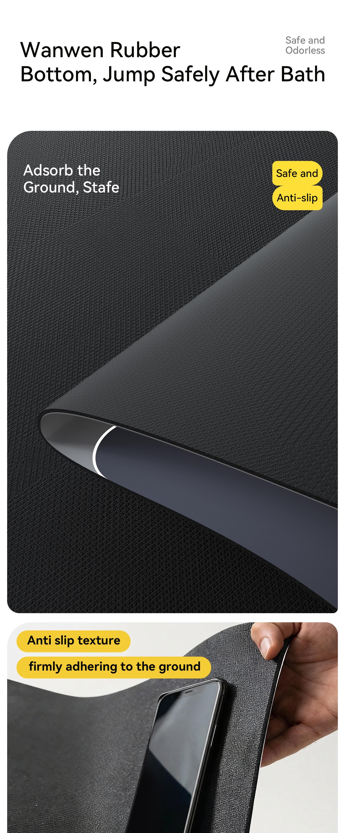 Premium Quick-Dry Bathroom Mat - Ultra-Absorbent Thin Diatomite Bath Mat-Rubber Backing Non-Slip, Machine Washable, and Mildew-Resistant Rug for Shower, Kitchen, Laundry Room,and More with Geometric Design and Easy Cleaning last-minute Valentine's present