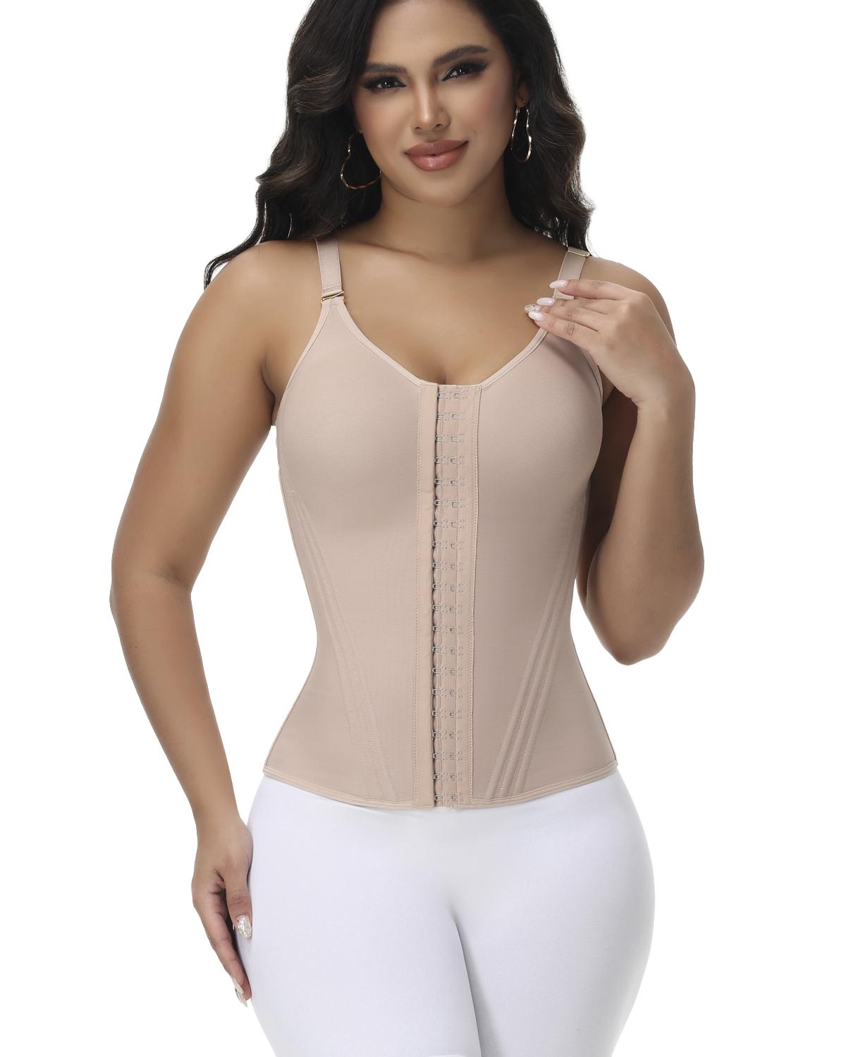 SHAPSHE Seamless Waist Shapewear with Nipple Covers Corset for Women Tummy Control Sport Workout Vest Gym