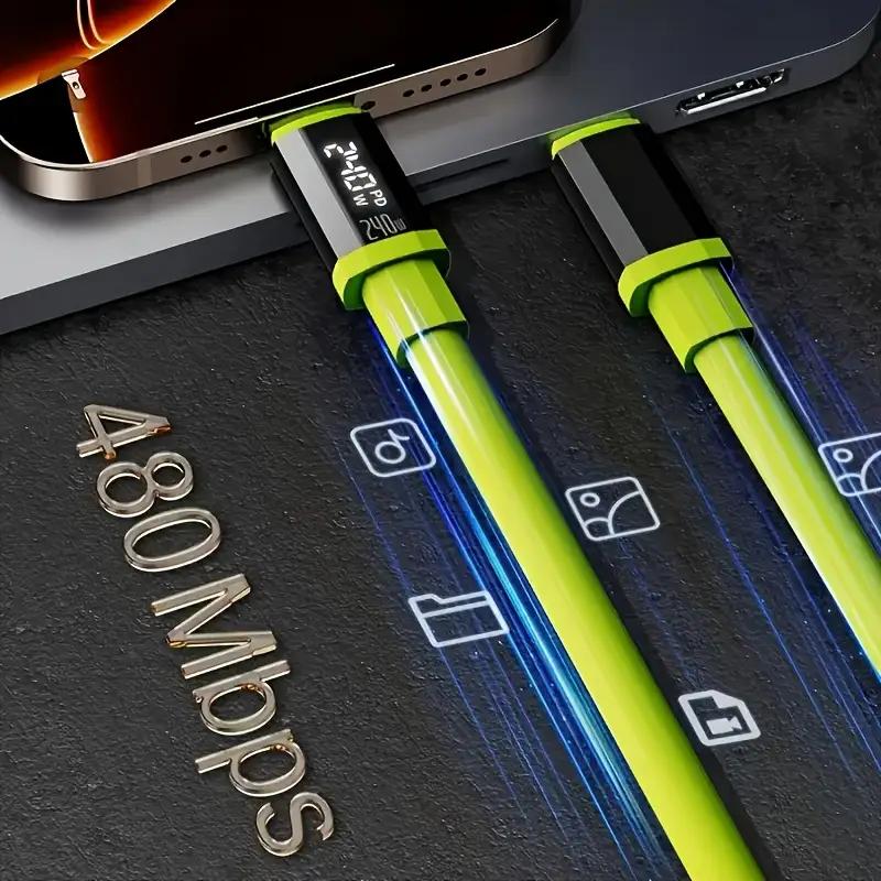 Buy 1 Get 1 Free 240W Fast Charging Cable Mobile Data Cable Smart Quick Charge High-Power Compatible with Apple Type-C Charging for Smartphone & Cellphone summervibes Electronic Device Charger,summerwins Buy 1 Get 1 Free 240W Fast Charging Cable Mobile Data Cable Smart Quick Charge High-Power Compatible with Apple Type-C Charging for Smartphone & Cellphone summervibes Electronic Device Charger,summerwins