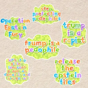 Stop Protecting Pedophiles Stickers, Operation Epstein Fury Die-Cut Sticker, Release The Epstein Files Stickers