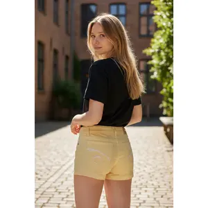Younique Junior Stretchy Soft Denim Colored Shorts .