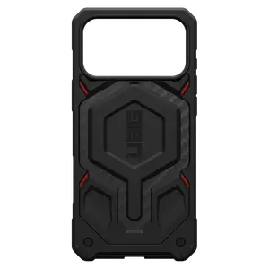Urban Armor Gear Monarch Pro Case for Apple iPhone 17 Pro Max – Carbon Fiber Black and Red