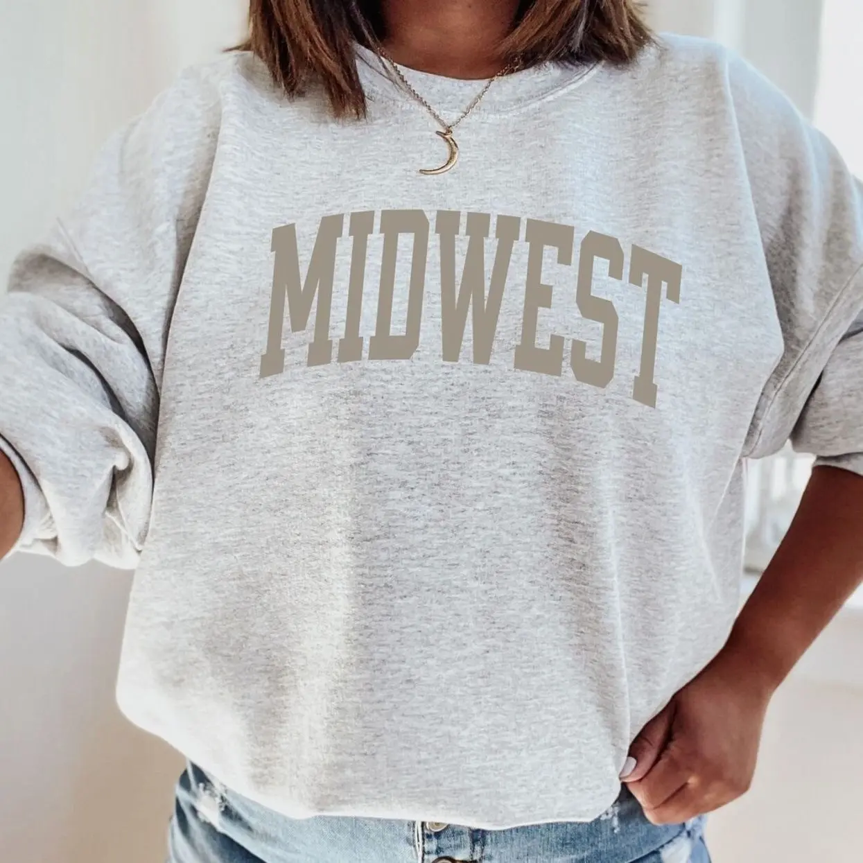 Midwest, Retro, Vintage Sweatshirt, Vacation Sweatshirt, Trendy Sweatshirt, Varsity Crewneck, Oversized Aesthetic