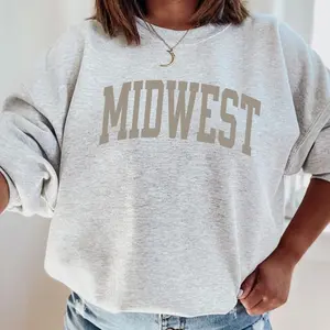 Midwest, Retro, Vintage Sweatshirt, Vacation Sweatshirt, Trendy Sweatshirt, Varsity Crewneck, Oversized Aesthetic