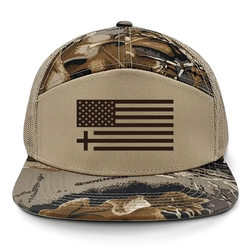 TRENZ SHIRT COMPANY Men's 7-Panel Flat Bill Adjustable Snapback Mesh Christian Trucker Hat - Durable, 6 Designs, Mesh Fabric, Proverbs Quote, Faith Fashion Accessory, Adjustable Fit Hat, Men's Fashion Clothes Accessory
