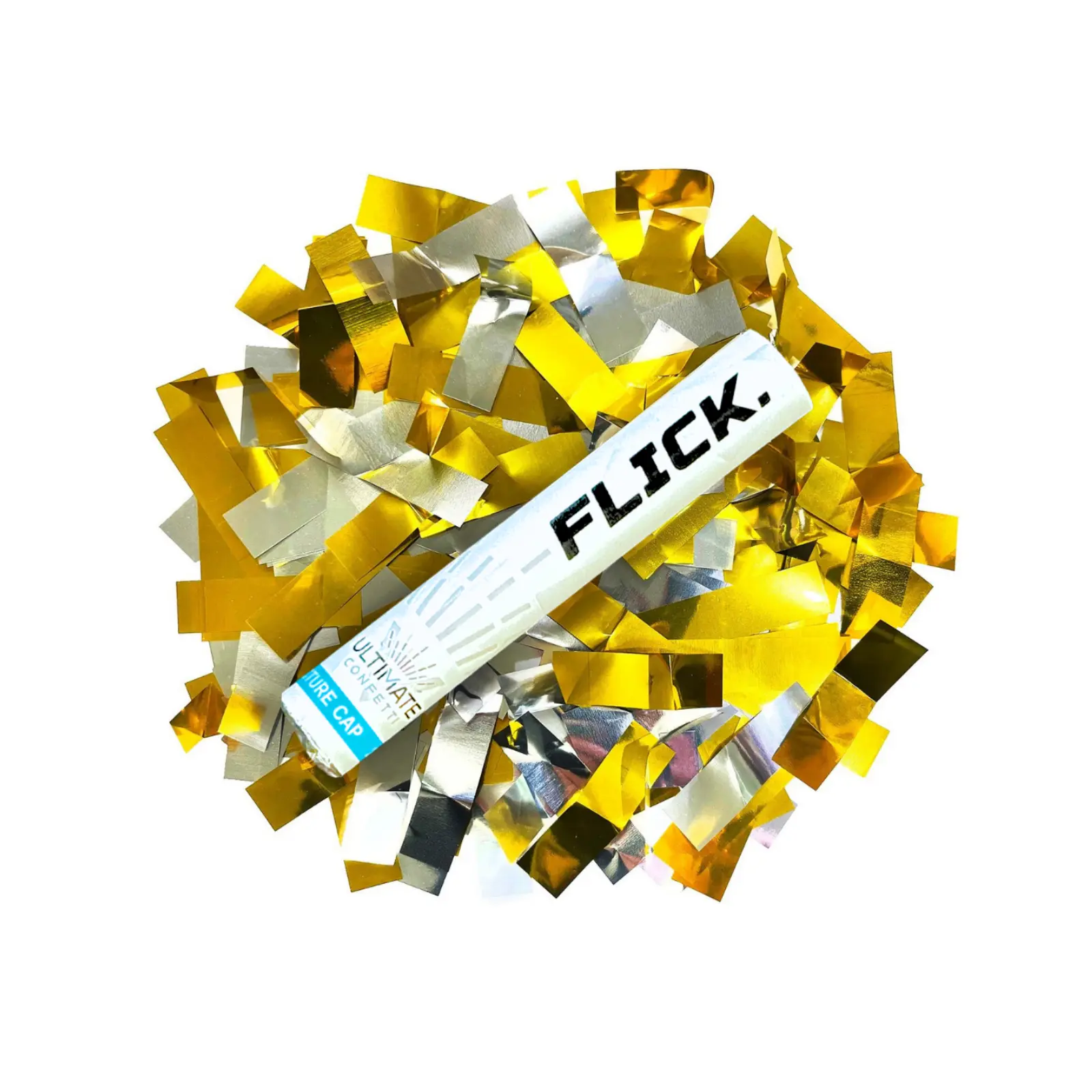 Gold & Silver - Metallic Confetti Flick Stick - (Pack of 8)