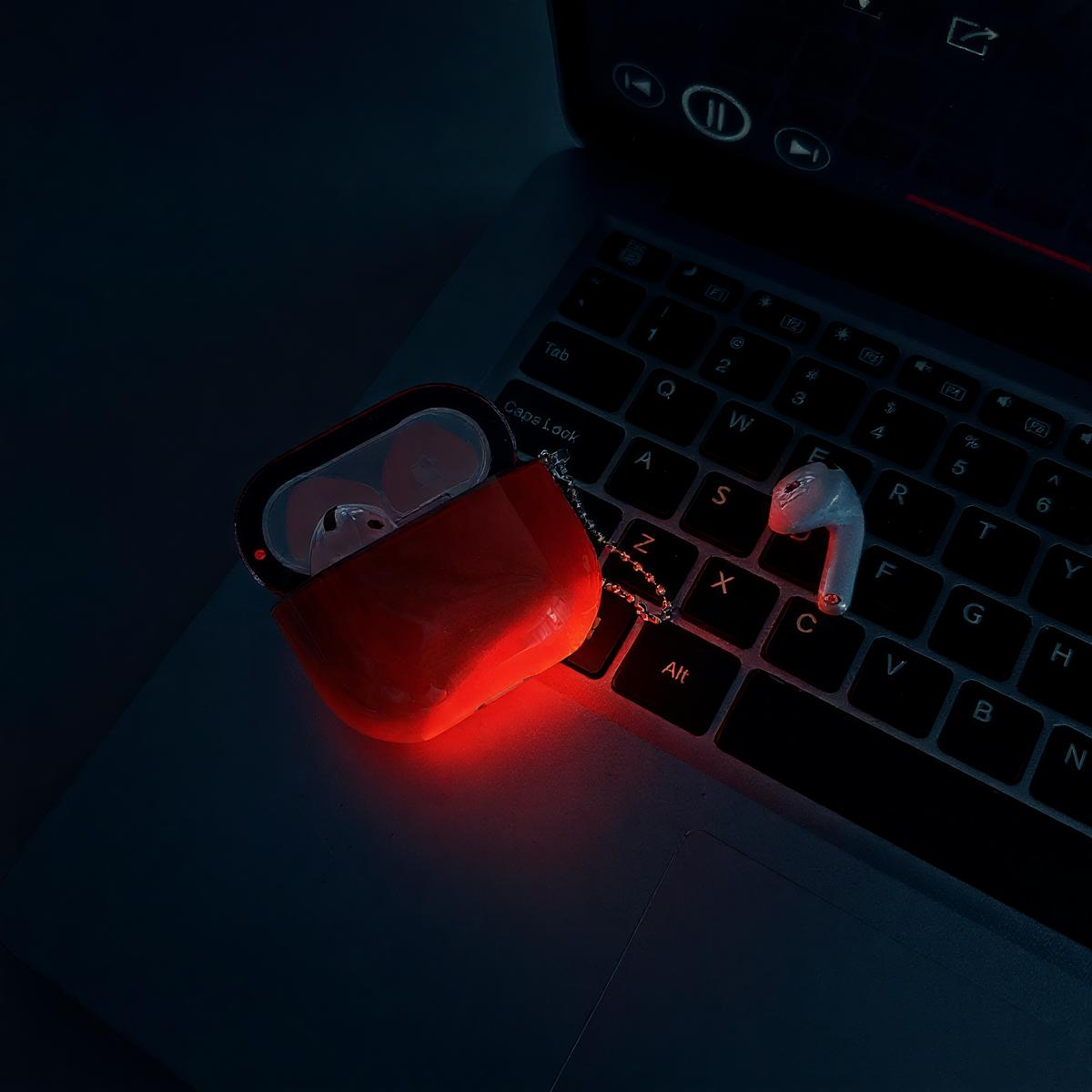 Luminous Quicksand AirPod Case with Keychain Compatible with AirPods 1/2/3/4/Pro Shock Absorbing and Enhanced Protective