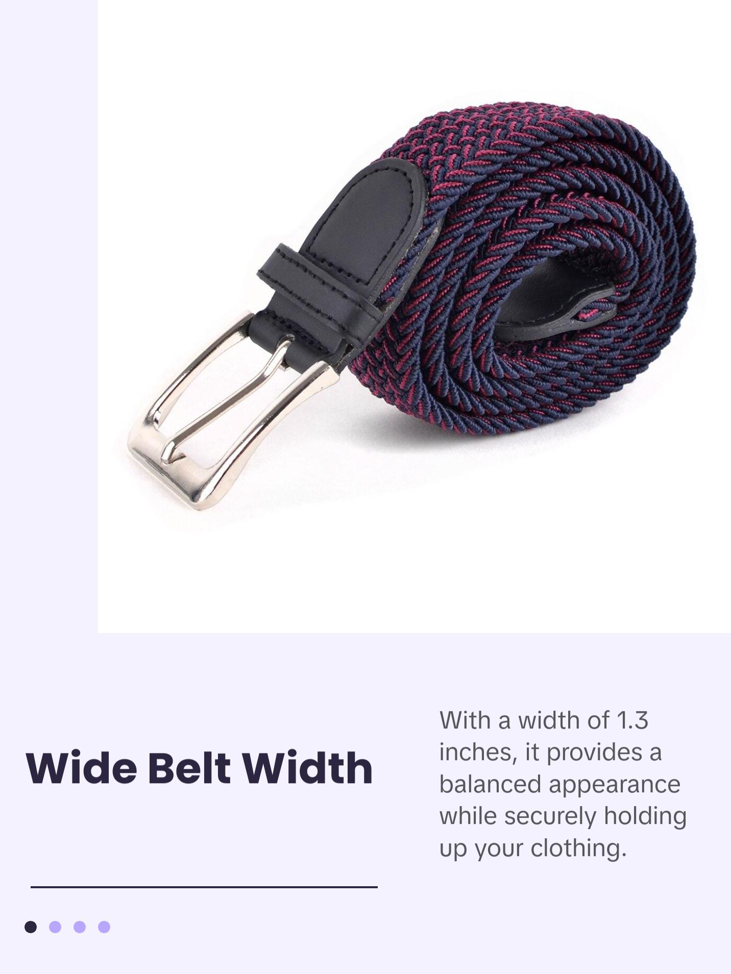 Belt - Stretch, Two-toned Braided & Elastic