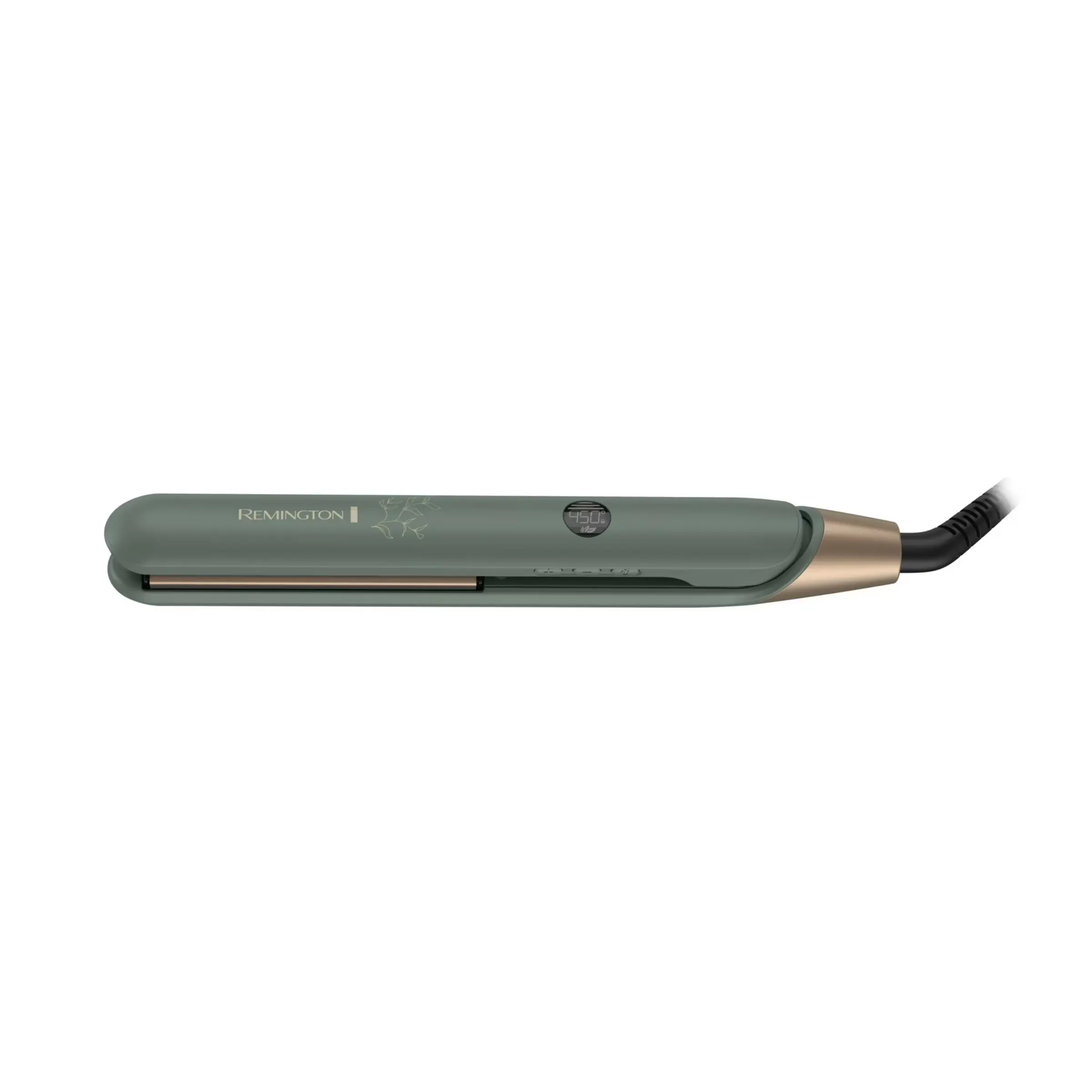 Remington 1" Width Ceramic Plate Flat Iron - Professional Hair Styling Tool with Micro-Conditioners, BotaniCare Heat Control Setting, Green Design for Smooth Hair Finish, Ceramic Plates