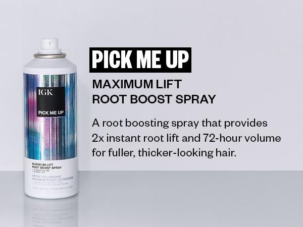 IGK PICK ME UP Maximum Lift Root Boost Spray | Instantly Lifts + Adds Volume + Thickness | Vegan + Cruelty Free | 5 Oz