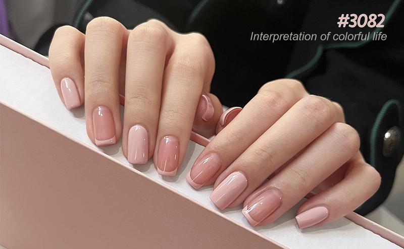 GAOY Vanilla Nude Macaron Nail Gel Polish Set Including Peach Pink Nude Shades, Sweet Minimalist Creamy Colors, Opaque Long Lasting Gel for Home & Salon Manicure