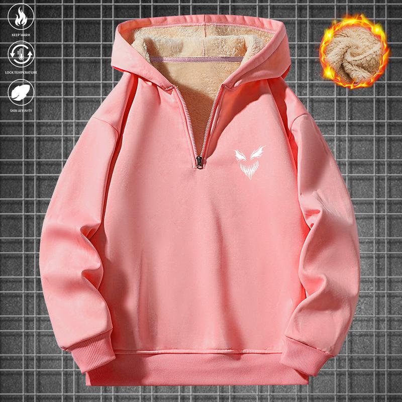 Ultra Soft Fleece Lined Men’s Hoodie - Warm Winter Thermal Pullover Sweatshirt - Relaxed Regular Fit Casual Hooded Shirt - Machine Washable Winter Gear