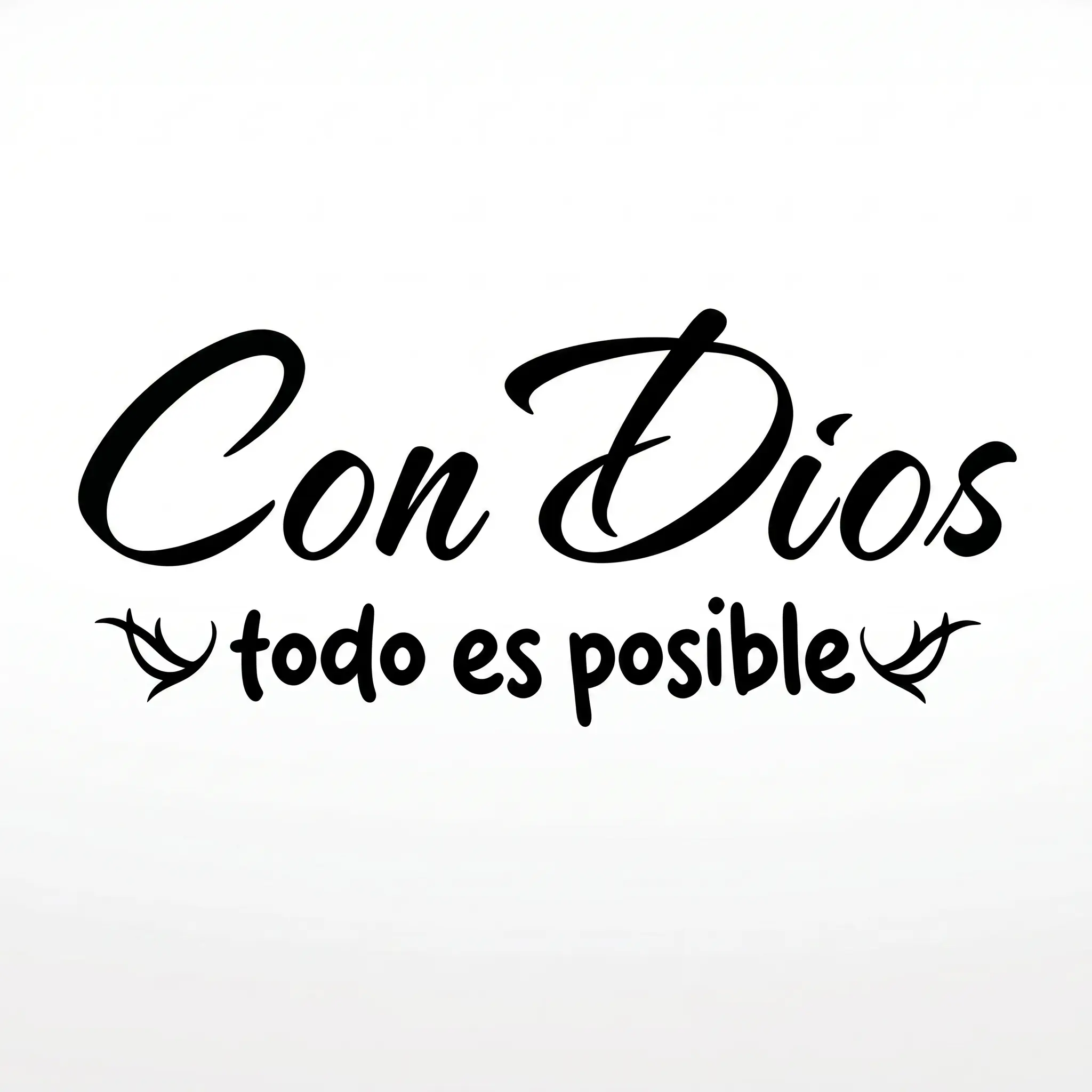 Inspirational Religious Vinyl PVC Car Stickers - "Con Dios todo es posible" Durable Bumper Stickers, Butterfly Design, Easy-to-Apply Vehicle Accessories for Cars, Trucks & Smooth Surfaces, Faith-Based Gift for Car Enthusiasts