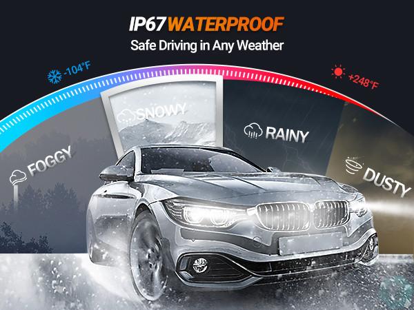 2015 Ford F-150 9005/HB3 60W 6500K White IP68 LED Headlight Bulbs 2PCS SEALIGHT S1-Pro