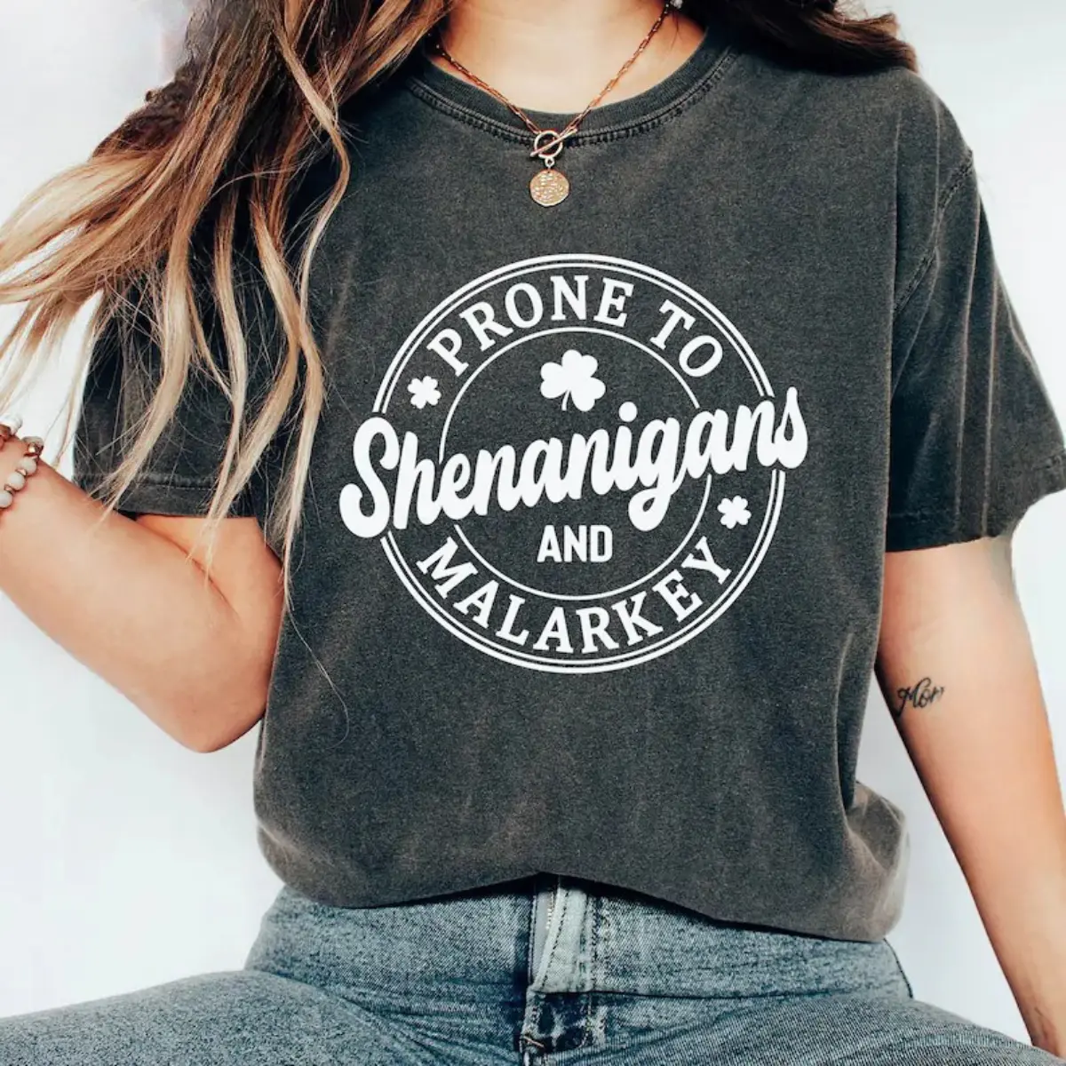 Prone To Shenanigans And Malarkey Shamrock Shirt, St Patrick's Day Shirt, Funny Irish Shirt, St Pattys Day Shirt, St Patrick's Day Gift