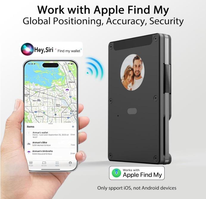 2026 New Arrival DIY E-Ink Screen Air Card pack Minimalist Smart Wallet, Ultra-thin RFID Credit Card Holder for Men and Women Gift for Husband Wife Daughter Father Son Boyfriend