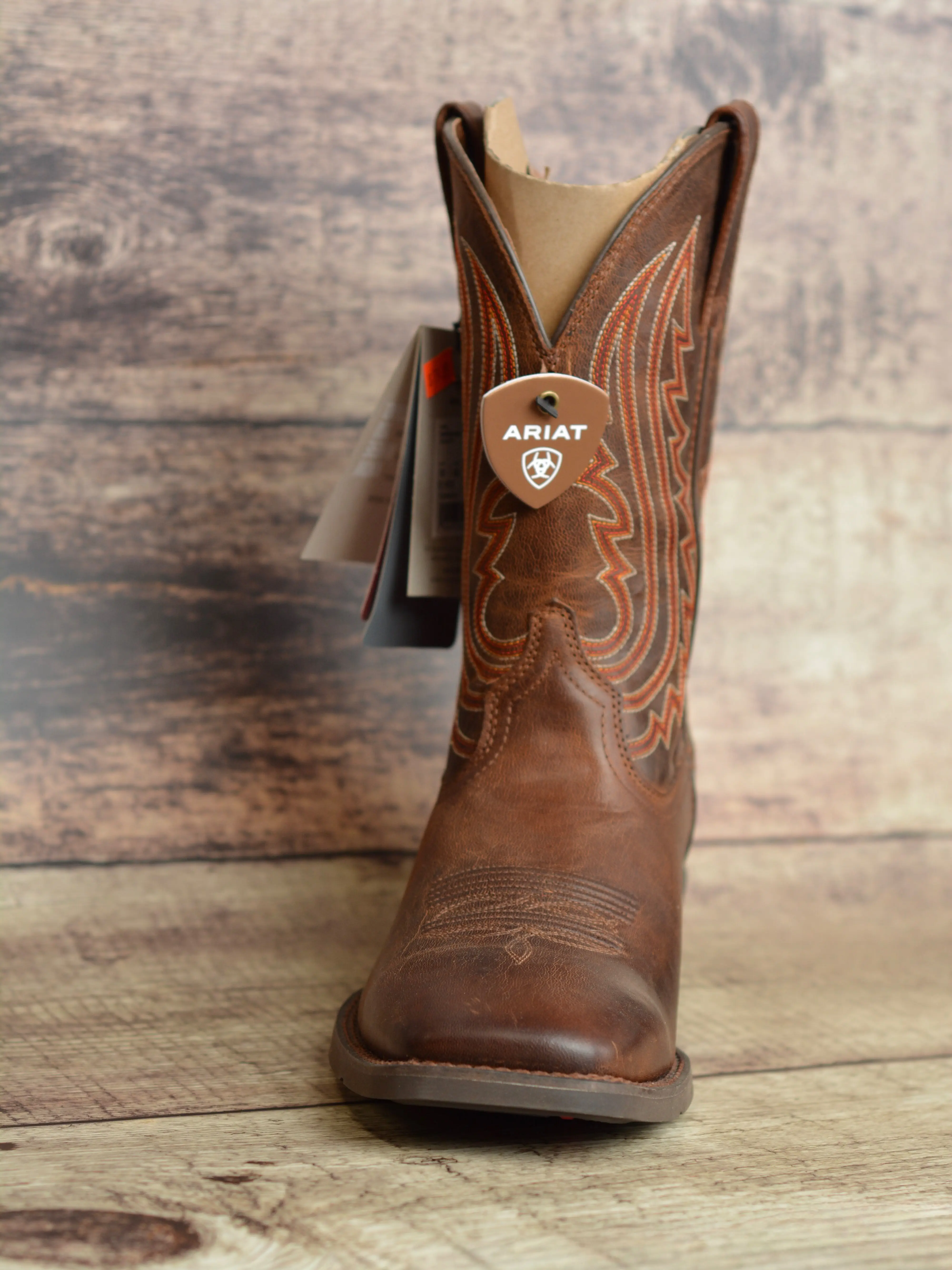 Ariat Sport Western Wide Square Toe Cowboy Boot - Dark Tan 9.5 Size