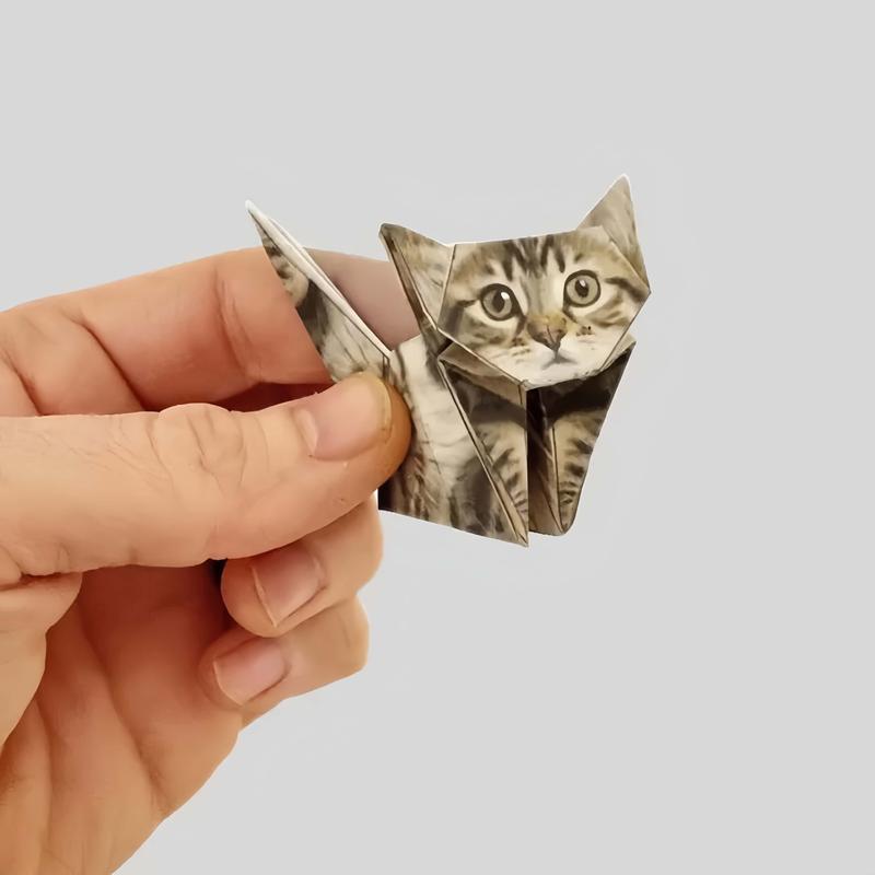 Origami Craft Kit: Fold Kittens/Dinos/Dogs + Train Hand Dexterity — Perfect for Parties & Desk Decor