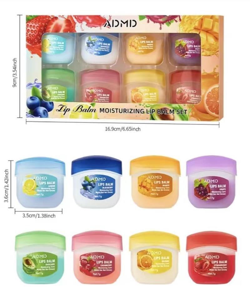 ADMD Fruit Flavored Lip Glosses &Night Balms Colorless Lipsticks MoisturizingNourishing Lip Masks Small Convenient PartySeasonal Gifts
